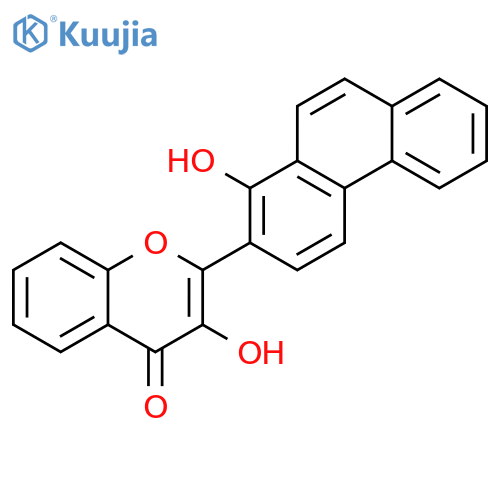 4H-1-Benzopyran-4-one, 3-hydroxy-2-(1-hydroxy-2-phenanthrenyl)- structure
