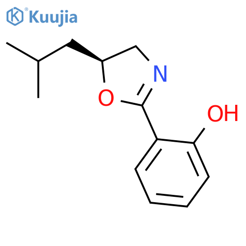 Phenol, 2-[(5S)-4,5-dihydro-5-(2-methylpropyl)-2-oxazolyl]- structure