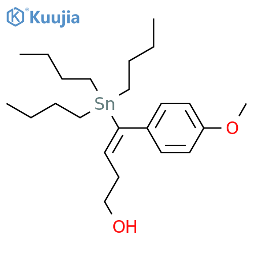 3-Buten-1-ol, 4-(4-methoxyphenyl)-4-(tributylstannyl)-, (3E)- structure