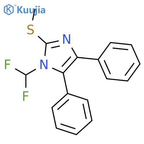1H-Imidazole, 1-(difluoromethyl)-2-(methylthio)-4,5-diphenyl- structure