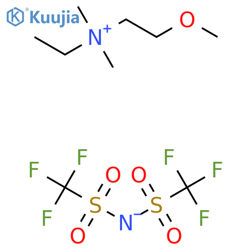 Ethyl(2-methoxyethyl)dimethylammonium Bis(trifluoromethanesulfonyl)imide structure