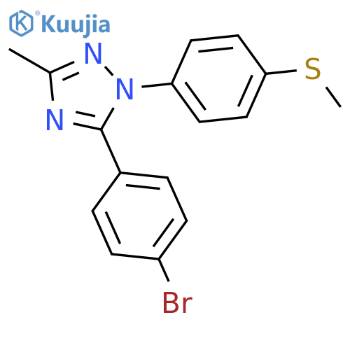 1H-1,2,4-Triazole, 5-(4-bromophenyl)-3-methyl-1-[4-(methylthio)phenyl]- structure