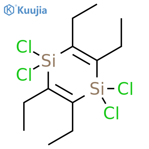 1,4-Disilacyclohexa-2,5-diene, 1,1,4,4-tetrachloro-2,3,5,6-tetraethyl- structure