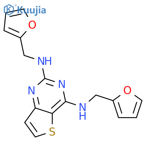 THIENO[3,2-D]PYRIMIDINE-2,4-DIAMINE, N,N'-BIS(2-FURANYLMETHYL)- structure