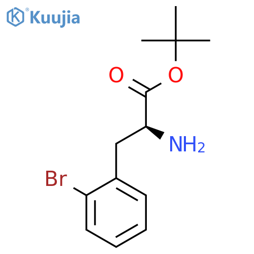 tert-butyl (2S)-2-amino-3-(2-bromophenyl)propanoate structure