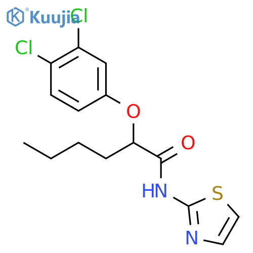 HEXANAMIDE, 2-(3,4-DICHLOROPHENOXY)-N-2-THIAZOLYL- structure