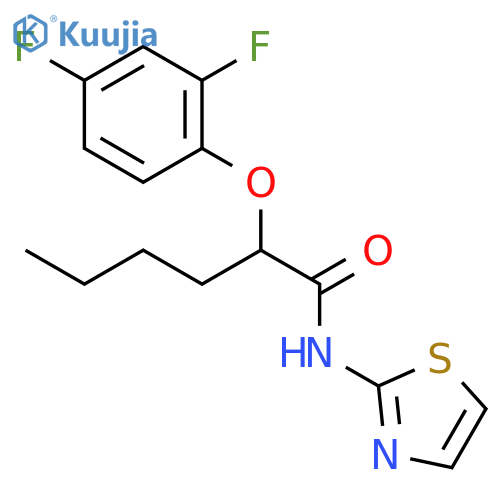 HEXANAMIDE, 2-(2,4-DIFLUOROPHENOXY)-N-2-THIAZOLYL- structure