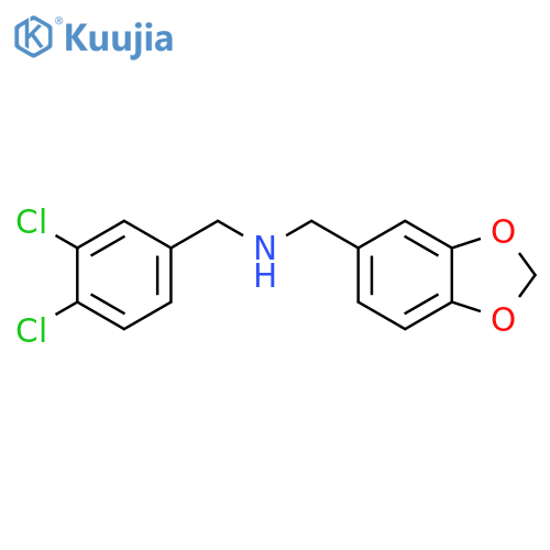 1,3-Benzodioxole-5-methanamine, N-[(3,4-dichlorophenyl)methyl]- structure