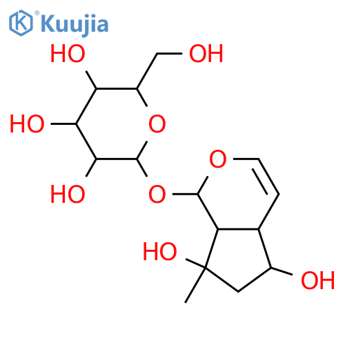 b-D-Glucopyranoside,(1S,4aR,5S,7S,7aS)-1,4a,5,6,7,7a-hexahydro-5,7-dihydroxy-7-methylcyclopenta[c]pyran-1-yl structure