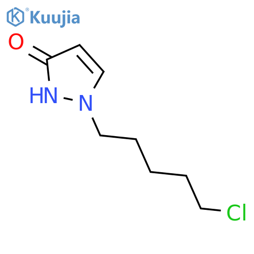 3H-Pyrazol-3-one, 1-(5-chloropentyl)-1,2-dihydro- structure