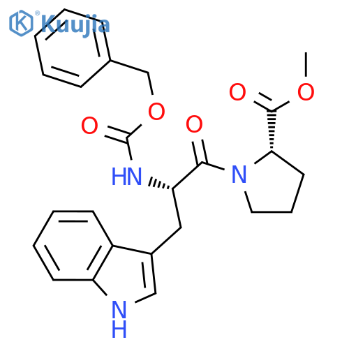 L-Proline, N-[(phenylmethoxy)carbonyl]-L-tryptophyl-, methyl ester structure