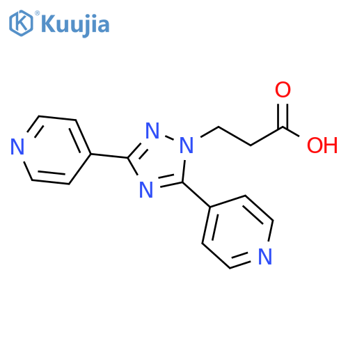 3-(3,5-di-pyridin-4-yl-(1,2,4)triazol-1-yl)-propionic acid structure