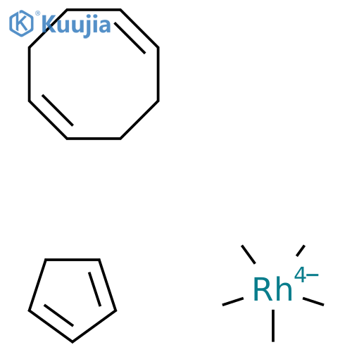 (1,5-Cyclooctadiene)pentamethylcyclopentadiene rhodium(I) structure