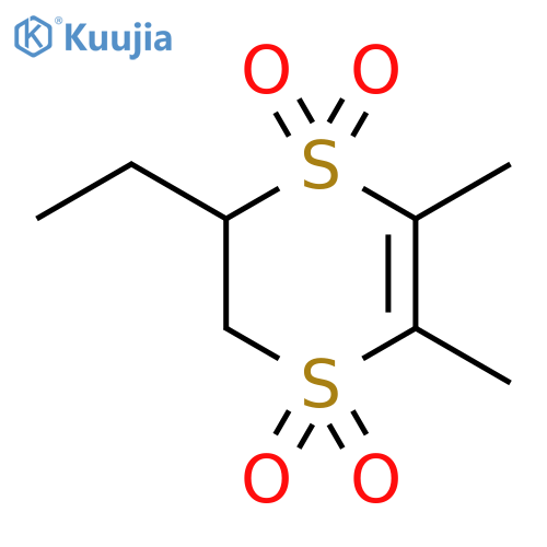 1,4-Dithiin, 2-ethyl-2,3-dihydro-5,6-dimethyl-, 1,1,4,4-tetraoxide structure