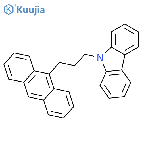 9H-CARBAZOLE, 9-[3-(9-ANTHRACENYL)PROPYL]- structure