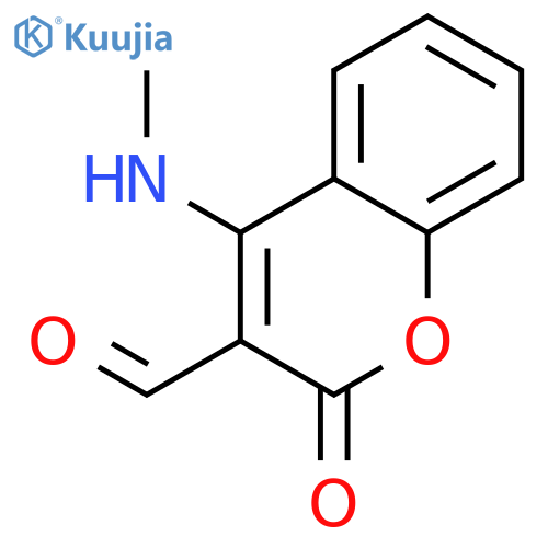 4-(methylamino)-2-oxo-2H-chromene-3-carbaldehyde structure