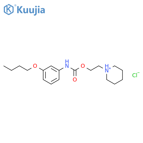 1-(2-{[(3-butoxyphenyl)carbamoyl]oxy}ethyl)piperidinium chloride structure
