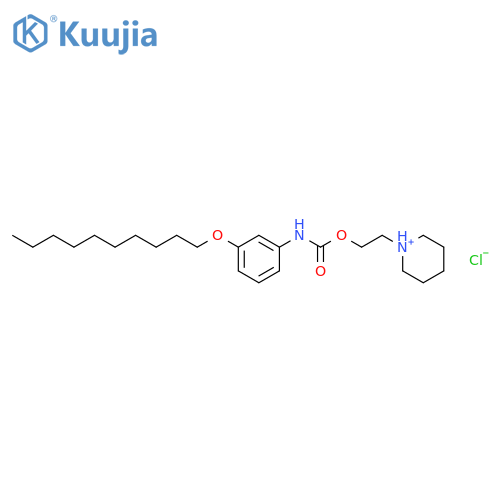 1-[2-({[3-(decyloxy)phenyl]carbamoyl}oxy)ethyl]piperidinium chloride structure