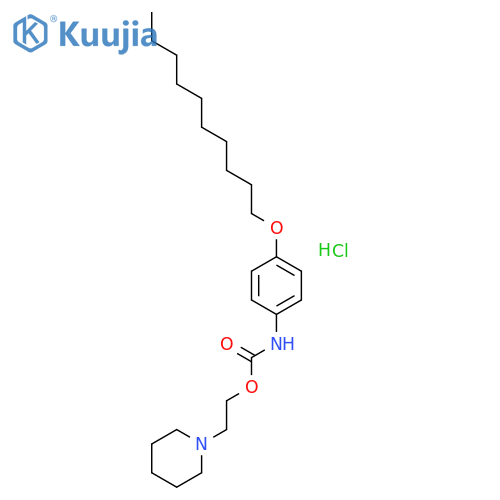 2-(piperidin-1-yl)ethyl [4-(decyloxy)phenyl]carbamate hydrochloride (1:1) structure