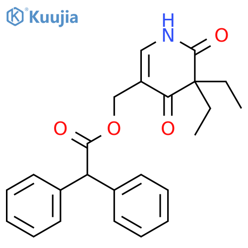 (5,5-diethyl-4,6-dioxo-1,4,5,6-tetrahydropyridin-3-yl)methyl diphenylacetate structure