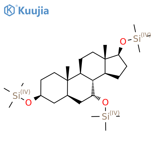 [(3S,5R,7R,8R,9S,10S,13S,14S,17S)-10,13-Dimethyl-3,7-bis(trimethylsilyloxy)-2,3,4,5,6,7,8,9,11,12,14,15,16,17-tetradecahydro-1H-cyclopenta[a]phenanthren-17-yl]oxy-trimethylsilane structure