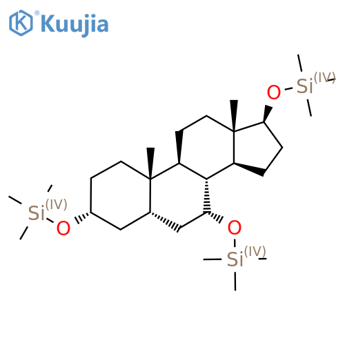 [(3R,5S,7R,8R,9S,10S,13S,14S,17S)-10,13-Dimethyl-3,7-bis(trimethylsilyloxy)-2,3,4,5,6,7,8,9,11,12,14,15,16,17-tetradecahydro-1H-cyclopenta[a]phenanthren-17-yl]oxy-trimethylsilane structure