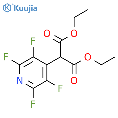 Propanedioic acid, (2,3,5,6-tetrafluoro-4-pyridinyl)-, diethyl ester structure