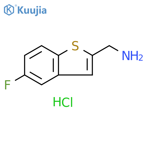 (5-fluoro-1-benzothiophen-2-yl)methanamine hydrochloride structure