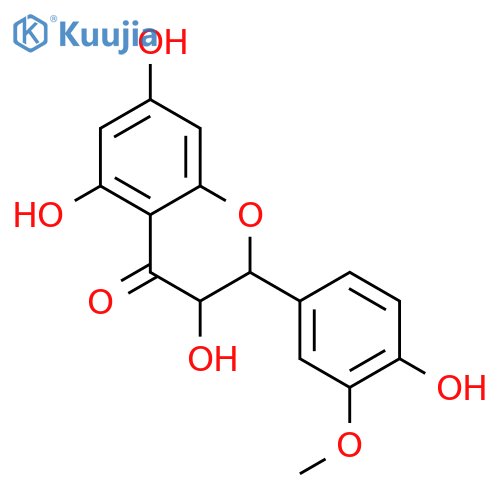 3,5,7-Trihydroxy-2-(4-hydroxy-3-methoxyphenyl)-2,3-dihydro-4H-chromen-4-one structure