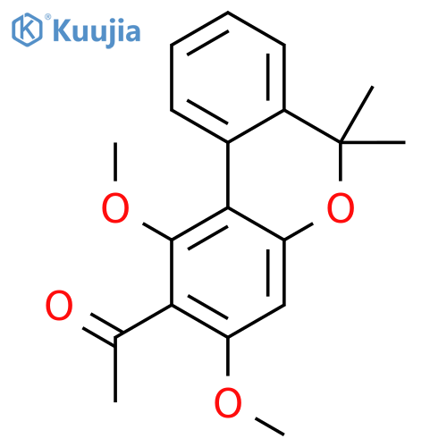 Ethanone, 1-(1,3-dimethoxy-6,6-dimethyl-6H-dibenzo[b,d]pyran-2-yl)- structure