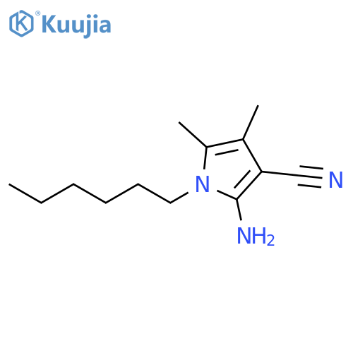 1H-Pyrrole-3-carbonitrile, 2-amino-1-hexyl-4,5-dimethyl- structure