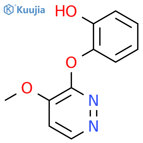 2-[(4-methoxy-3-pyridazinyl)oxy]-Phenol structure