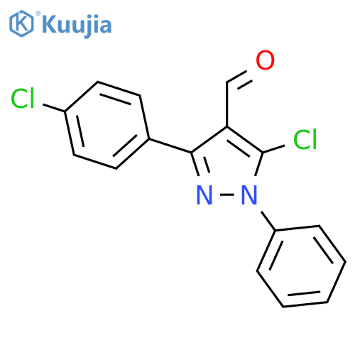 5-Chloro-3-(4-chloro-phenyl)-1-phenyl-1H-pyrazole-4-carbaldehyde structure