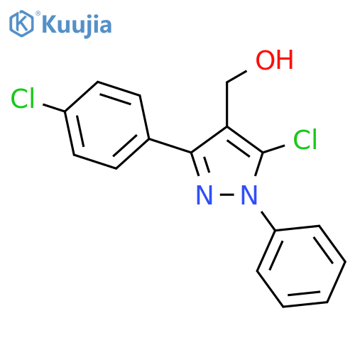 (5-Chloro-3-(4-chlorophenyl)-1-phenyl-1H-pyrazol-4-yl)methanol structure