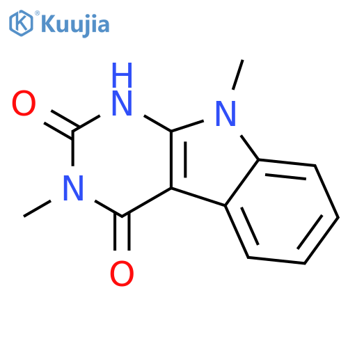 1H-PYRIMIDO[4,5-B]INDOLE-2,4(3H,9H)-DIONE, 3,9-DIMETHYL- structure