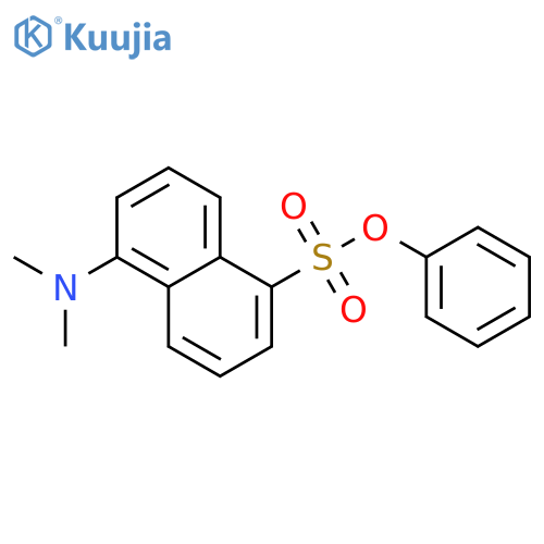 1-Naphthalenesulfonic acid, 5-(dimethylamino)-, phenyl ester structure