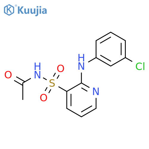 Acetamide, N-[[2-[(3-chlorophenyl)amino]-3-pyridinyl]sulfonyl]- structure