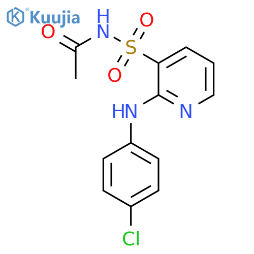 Acetamide, N-[[2-[(4-chlorophenyl)amino]-3-pyridinyl]sulfonyl]- structure