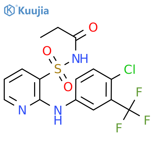 Propanamide,N-[[2-[[4-chloro-3-(trifluoromethyl)phenyl]amino]-3-pyridinyl]sulfonyl]- structure