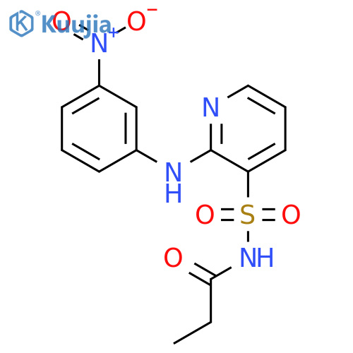 Propanamide, N-[[2-[(3-nitrophenyl)amino]-3-pyridinyl]sulfonyl]- structure