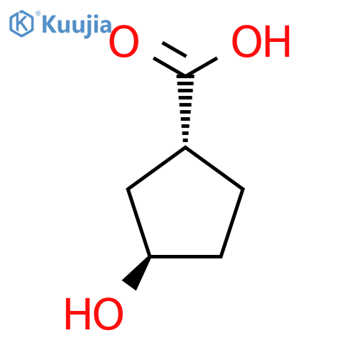 rac-(1R,3R)-3-hydroxycyclopentane-1-carboxylic acid structure