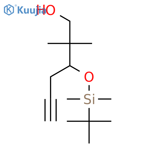 3-(tert-Butyldimethylsilyl)oxy-2,2-dimethylhex-5-yn-1-ol structure