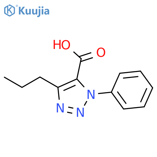 1H-1,2,3-TRIAZOLE-5-CARBOXYLIC ACID, 1-PHENYL-4-PROPYL- structure