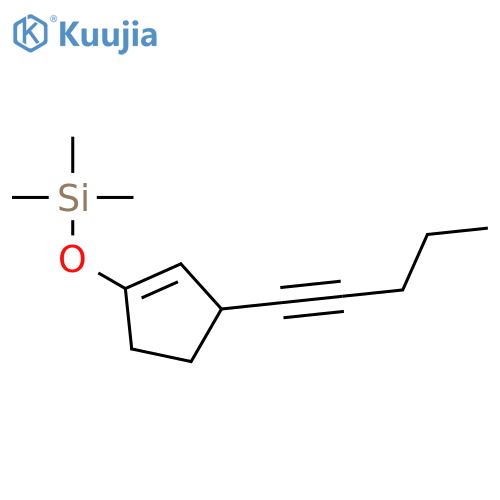 Silane, trimethyl[[3-(1-pentynyl)-1-cyclopenten-1-yl]oxy]- structure