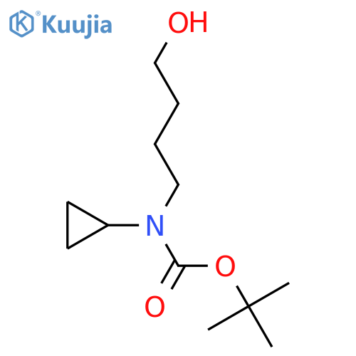 tert-butyl N-cyclopropyl-N-(4-hydroxybutyl)carbamate structure