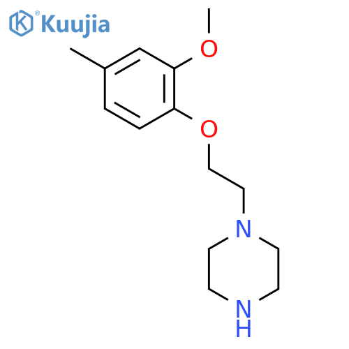 Piperazine, 1-[2-(2-methoxy-4-methylphenoxy)ethyl]- structure