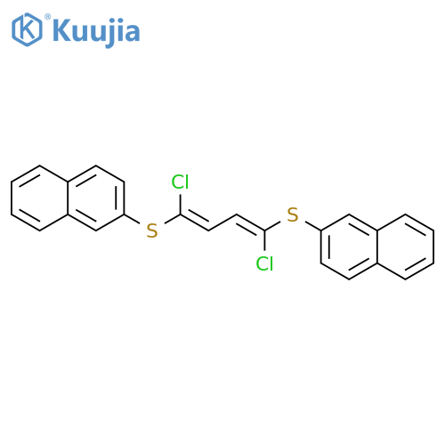 NAPHTHALENE, 2,2'-[(1,4-DICHLORO-1,3-BUTADIENE-1,4-DIYL)BIS(THIO)]BIS- structure