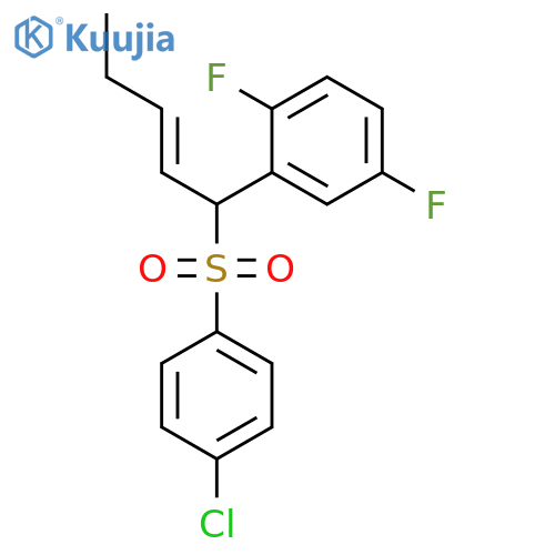 Benzene, 2-[1-[(4-chlorophenyl)sulfonyl]-2-pentenyl]-1,4-difluoro- structure