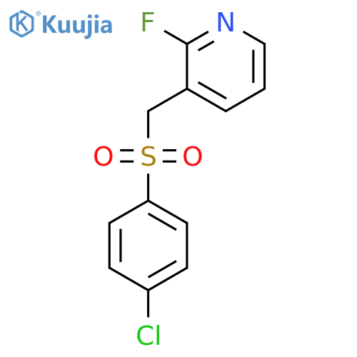 PYRIDINE, 3-[[(4-CHLOROPHENYL)SULFONYL]METHYL]-2-FLUORO- structure