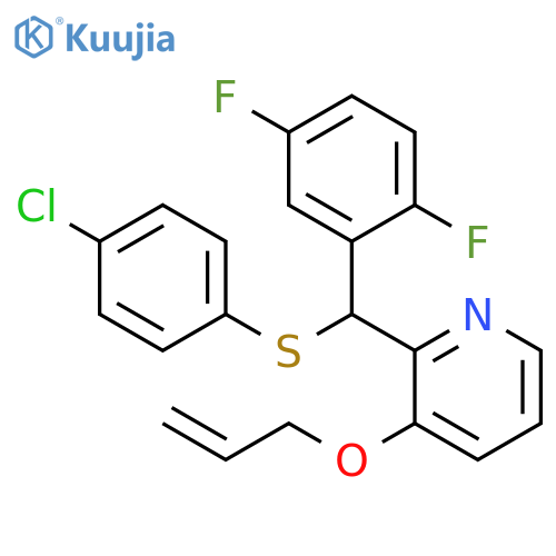 Pyridine,2-[[(4-chlorophenyl)thio](2,5-difluorophenyl)methyl]-3-(2-propenyloxy)- structure